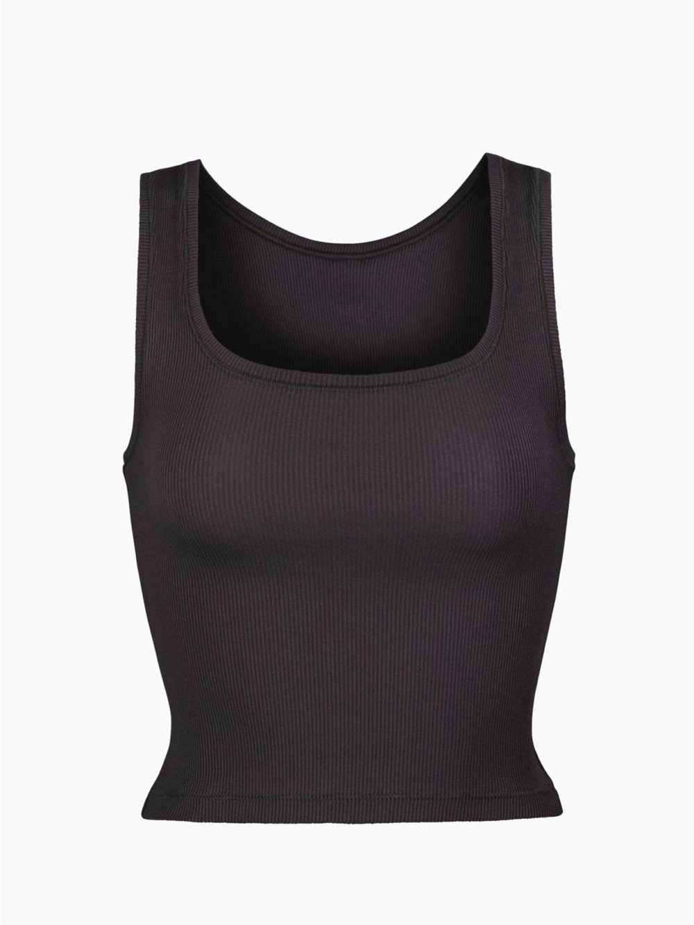 NWT! Skims Scoopneck Cotton Rib Tank Top in Soot Size Medium